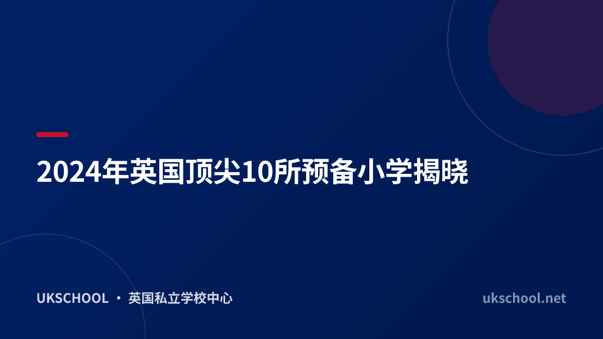 2024年英国顶尖10所预备小学揭晓